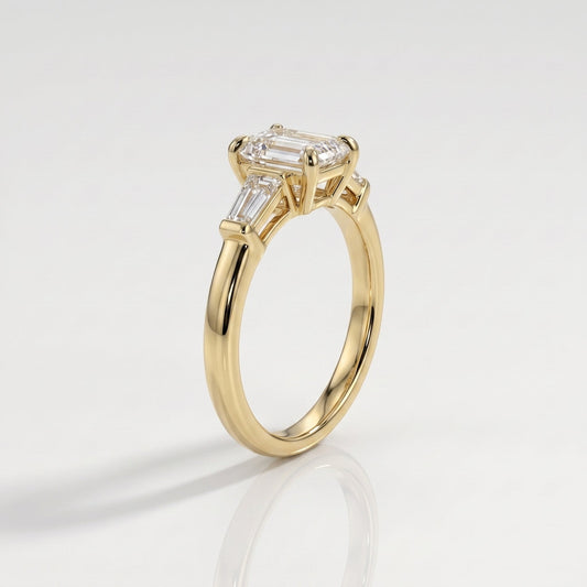 2 CT Marquise Pave Lab Grown Engagement Ring
