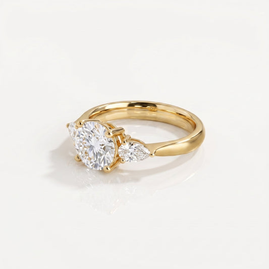 2 CT Marquise Pave Lab Grown Engagement Ring