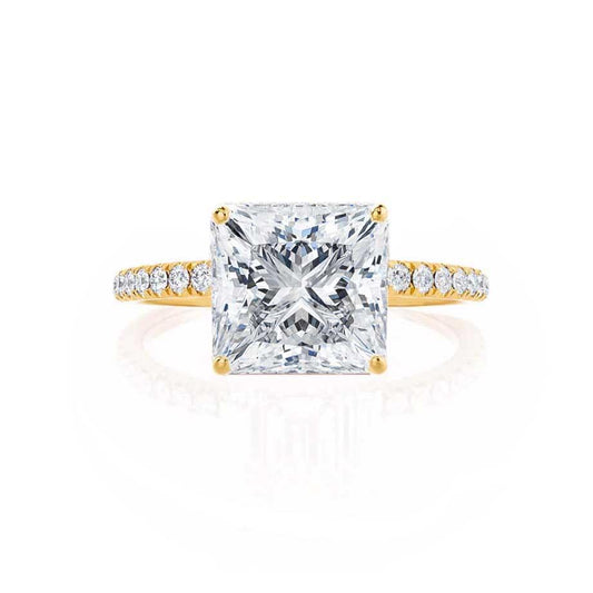 1.2 CT Princess Pave Moissanite Engagement Ring
