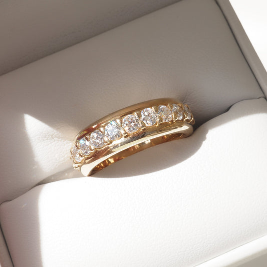 2.20 TCW Round Channel Setting Moissanite Wedding Band