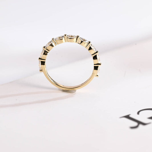0.2 TCW Marquise Half Eternity Moissanite Wedding Band