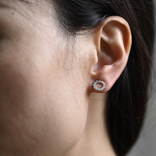 0.4 TCW Round Moissanite Stud Earrings