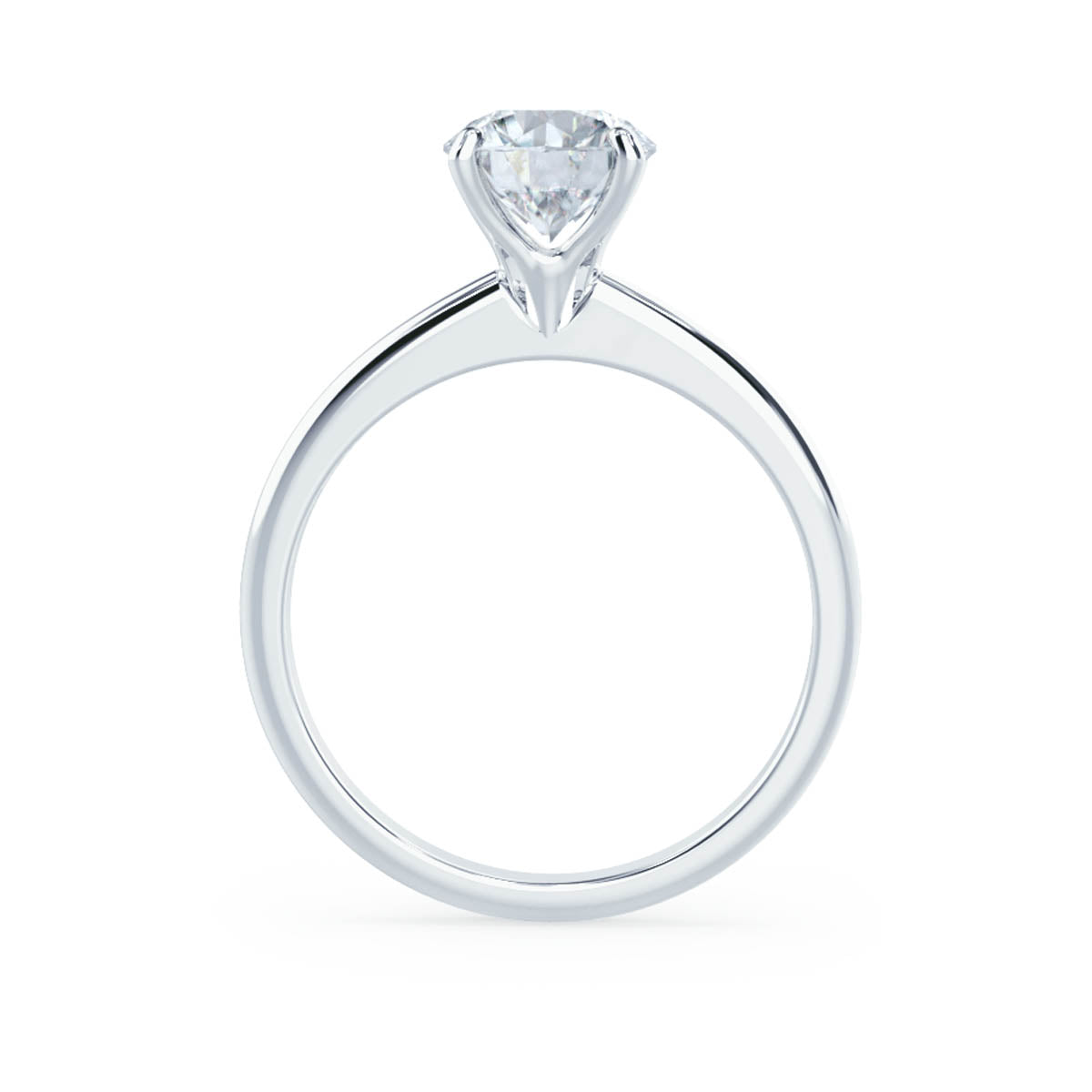 1.2 CT Round Solitaire Moissanite Engagement Ring