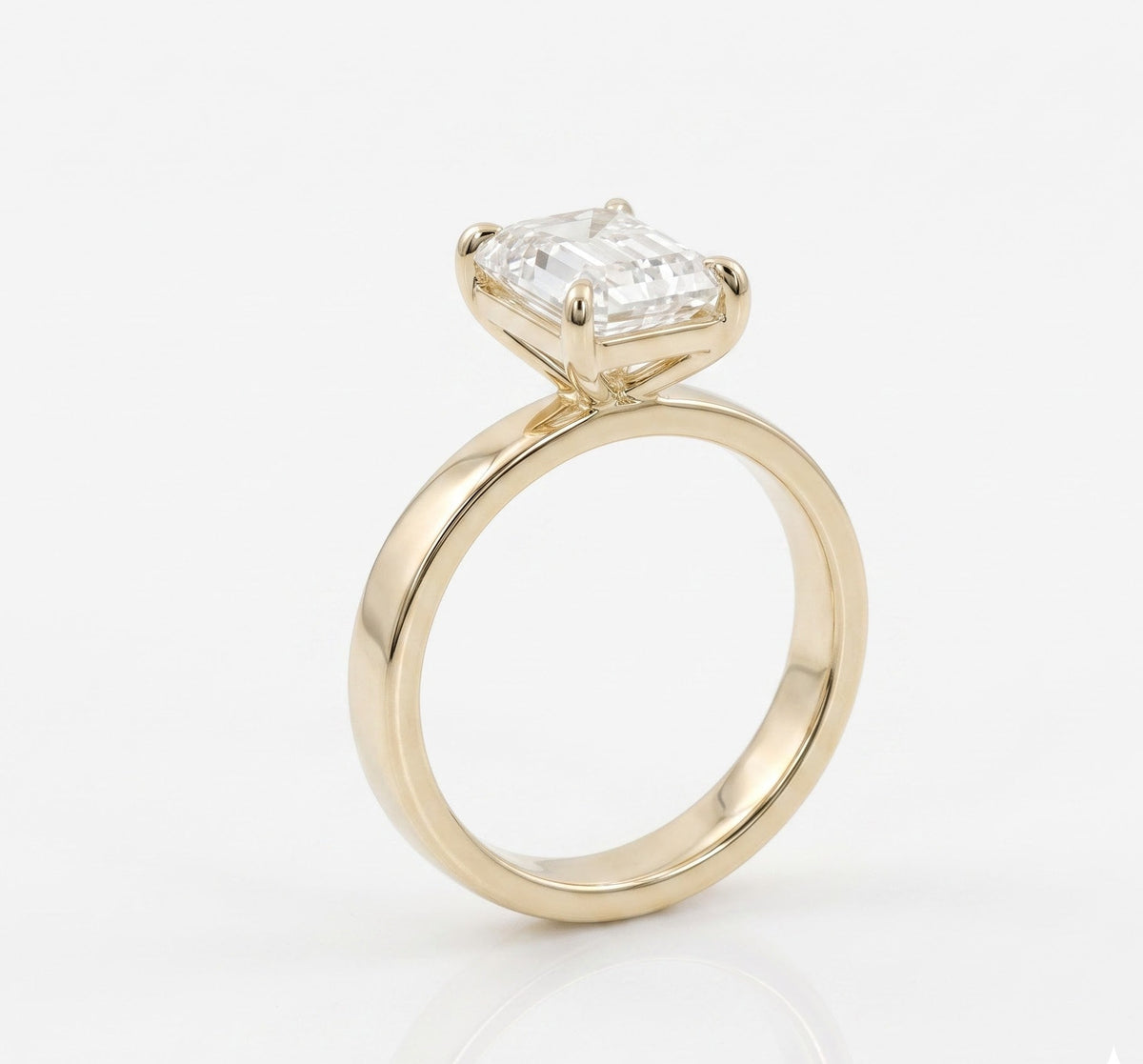 2 CT Radiant Solitaire Moissanite Engagement Ring