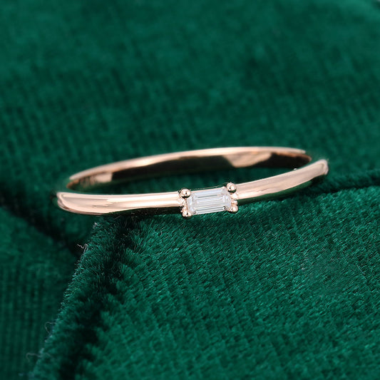 0.11 CT Baguette Classic Moissanite Wedding Band
