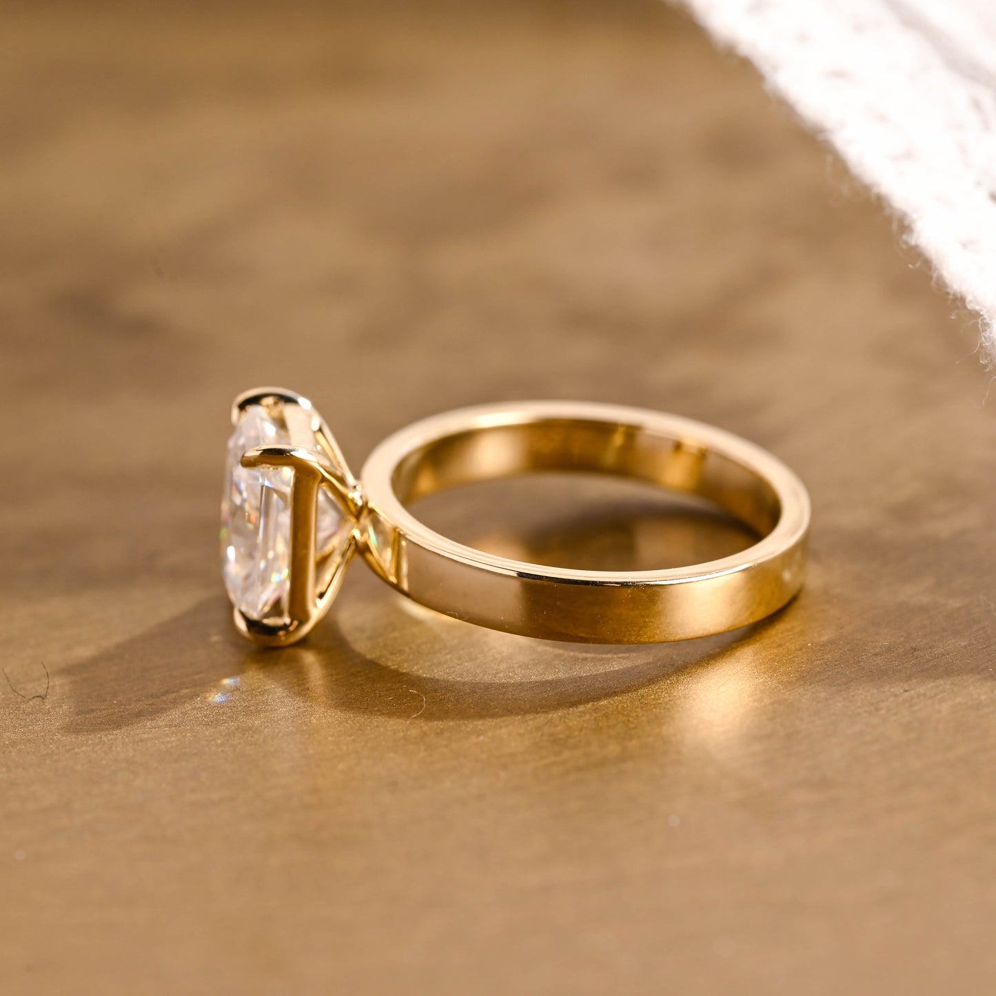 2 CT Emerald Pave Moissanite Engagement Ring