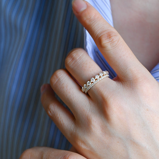 0.15 TCW Round Milgrain Lab Grown Diamond Wedding Band