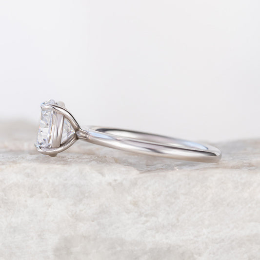 1.0 CT Round Moissanite Solitaire Engagement Ring - farrellouise