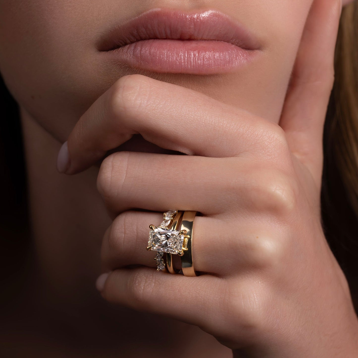 2 CT Radiant Solitaire Moissanite Engagement Ring