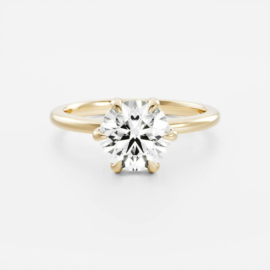 1 CT Round Solitaire Moissanite Engagement Ring