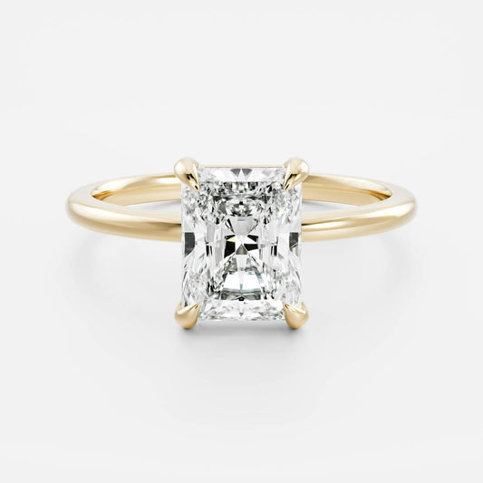 2 CT Radiant Solitaire Moissanite Engagement Ring