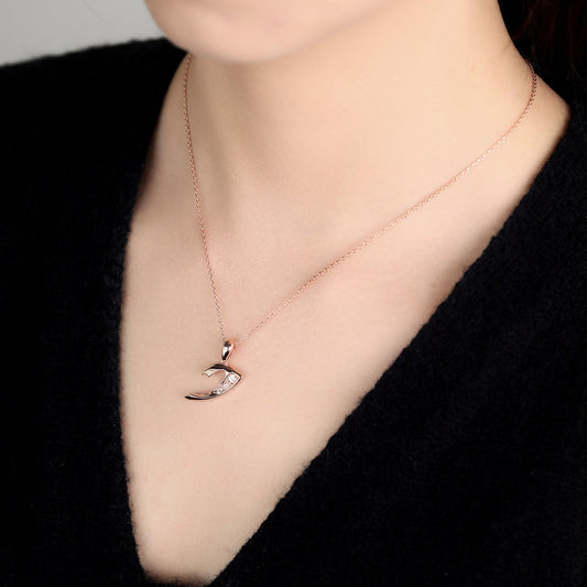 0.20 CT Round Moissanite Necklace In Multi Stone Design