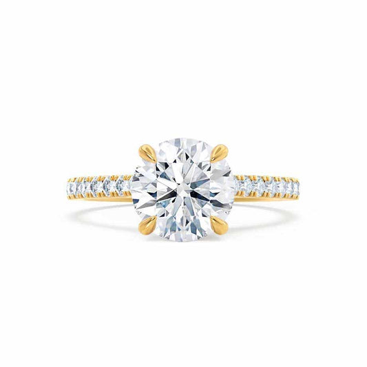 1.2 CT Round Pave Moissanite Engagement Ring