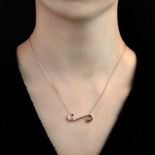 0.28 CT Round Shaped Moissanite Necklace