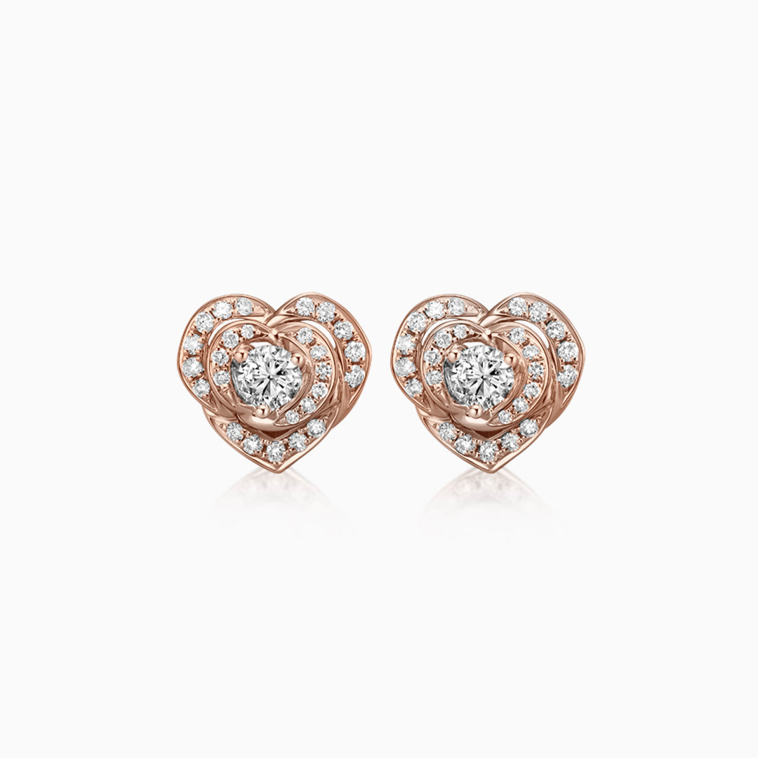 0.1 TCW Round Cut Multi Stone Stud Moissanite Earrings
