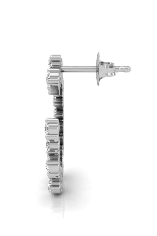 1.68 TCW Round Cut Hoop Moissanite Earrings