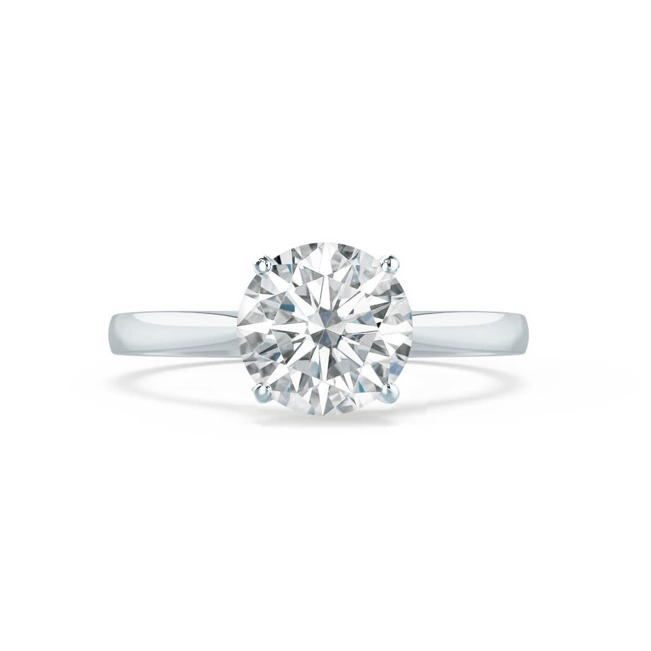 1.2 CT Round Solitaire Moissanite Engagement Ring