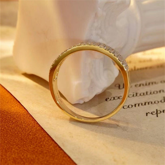 0.5 TCW Round Half Eternity Moissanite Wedding Band