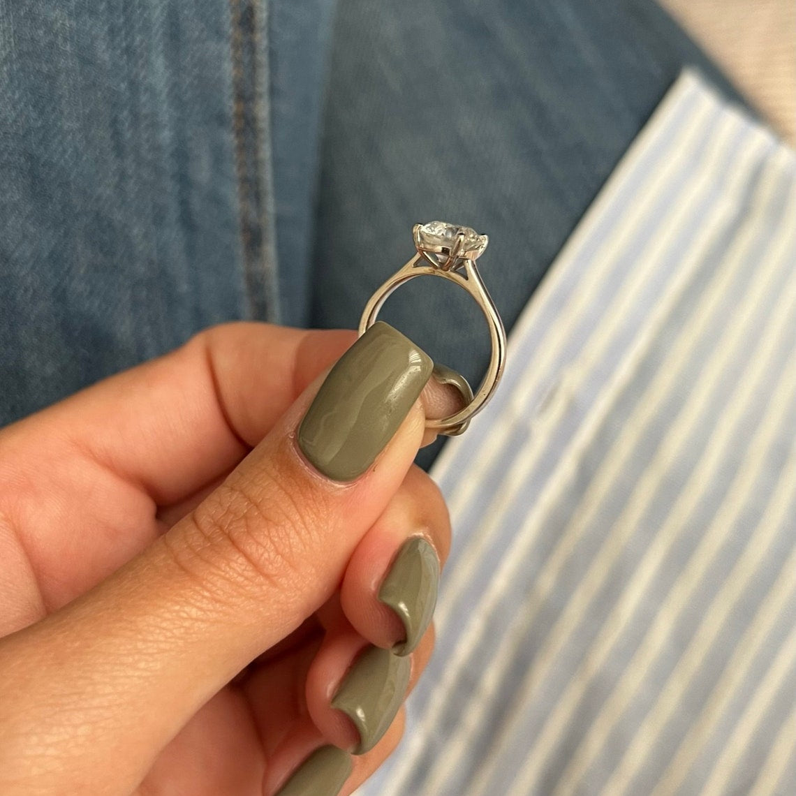 1.50 CT Round Moissanite Solitaire Engagement Ring - farrellouise