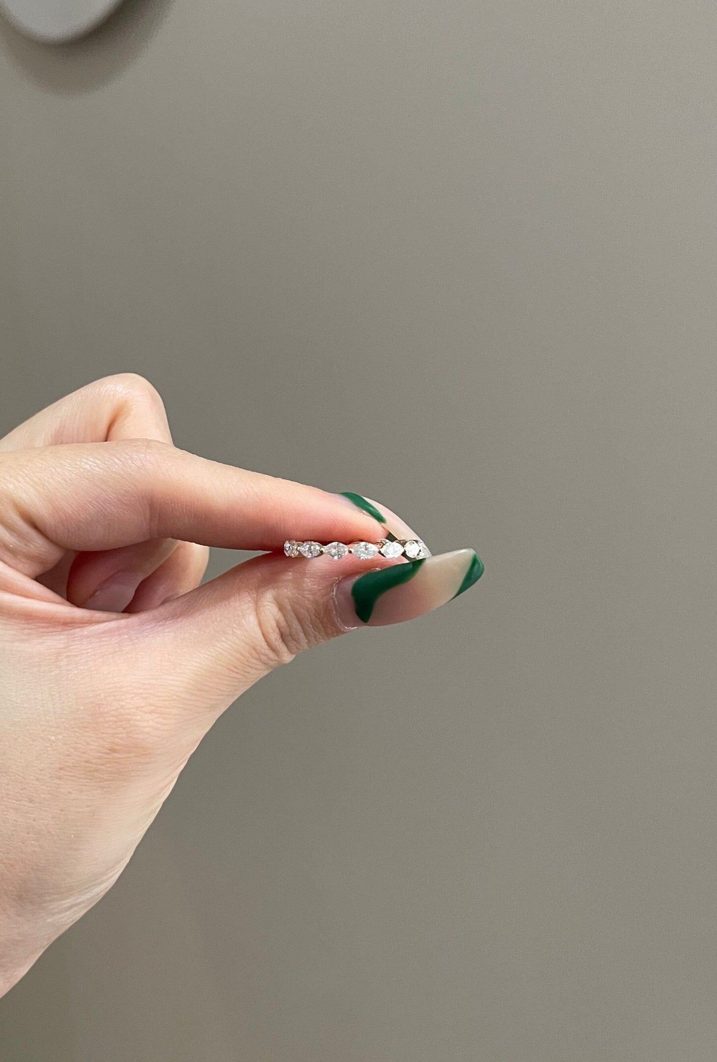 0.20 CT Marquise Shaped Moissanite Wedding Band