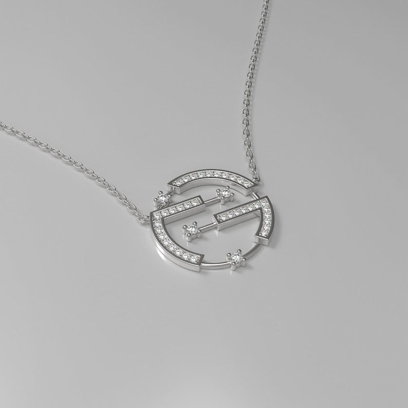 0.58 Carats Round Moissanite Multiple Stone Necklace