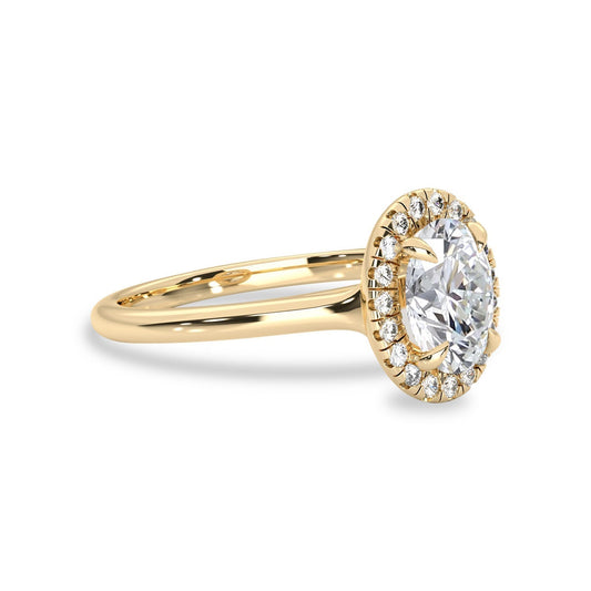 1.25 CT Oval Moissanite Halo Engagement Ring - farrellouise