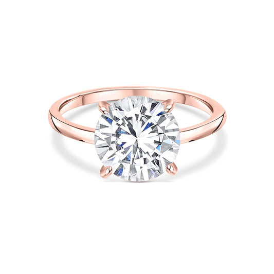 3 CT Round Hidden Halo Moissanite Engagement Ring