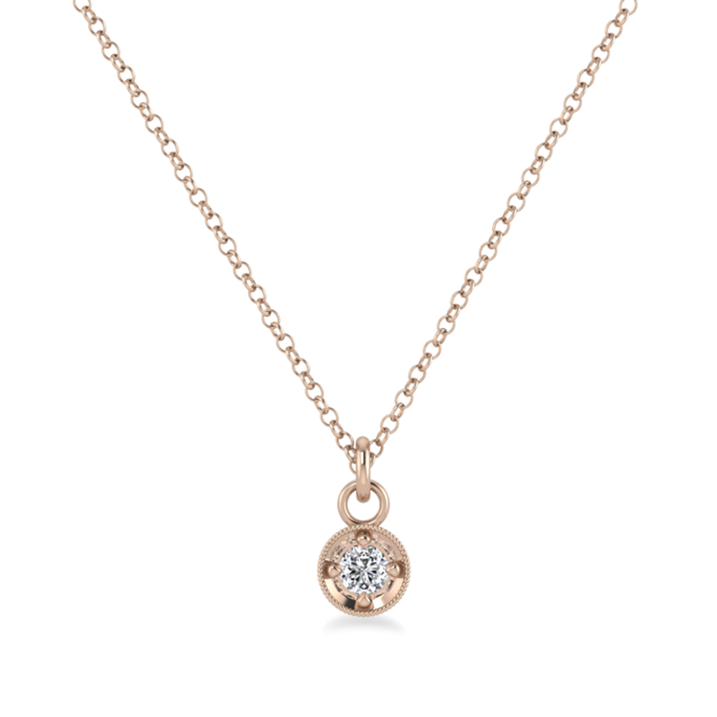 3.0 CT Round Shaped Moissanite Solitaire Necklace