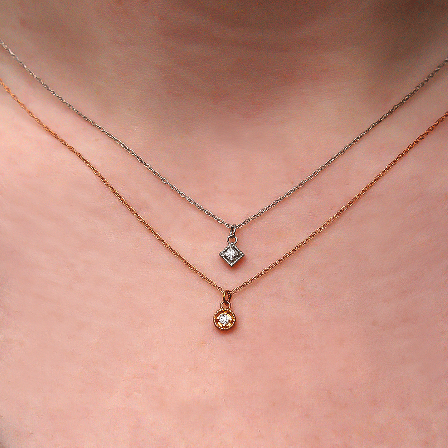 3.0 CT Round Shaped Moissanite Solitaire Necklace