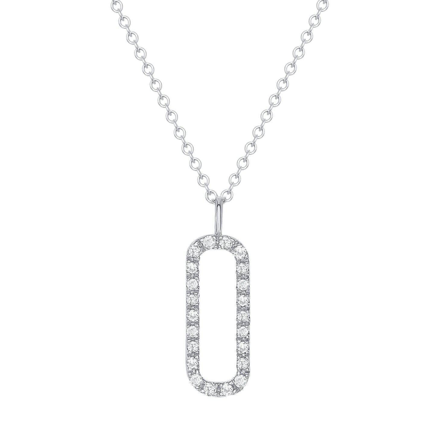 0.20 CT Round Shaped Moissanite Necklace In Multi Stone Design