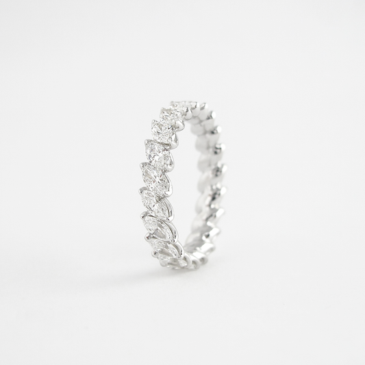 1.32 CT Marquise Cut Full Eternity Moissanite Wedding Band 2