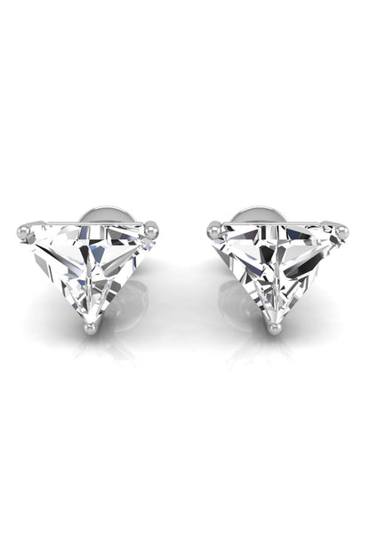 1.03 CT Trillion Cut Stud Moissanite Earrings