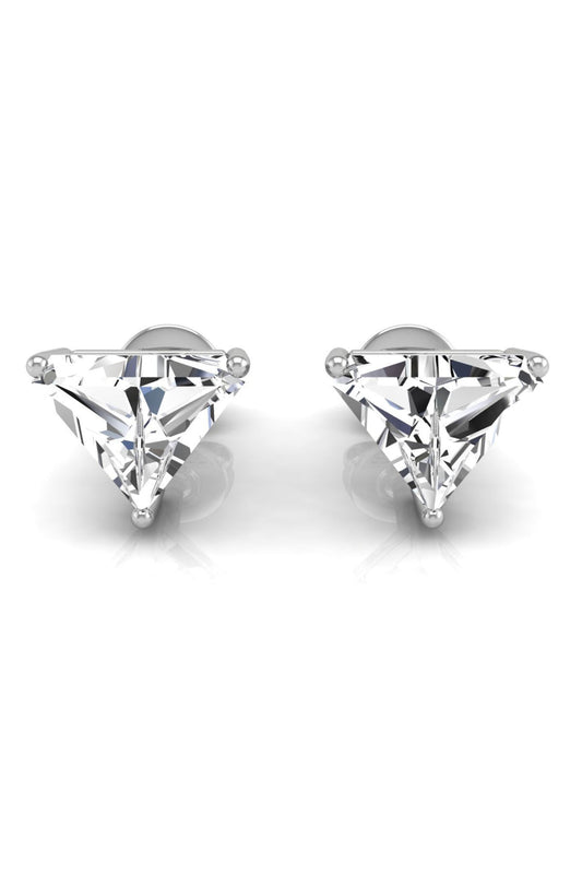 1.03 CT Trillion Cut Stud Moissanite Earrings