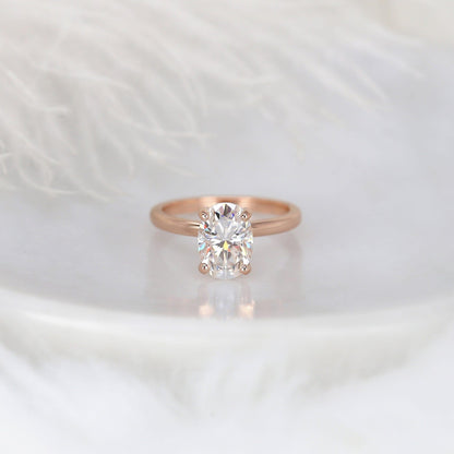 2.5 CT Oval Solitaire Moissanite Engagement Ring
