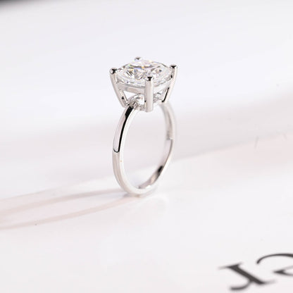 2.0 CT Cushion Solitaire Moissanite Engagement Ring