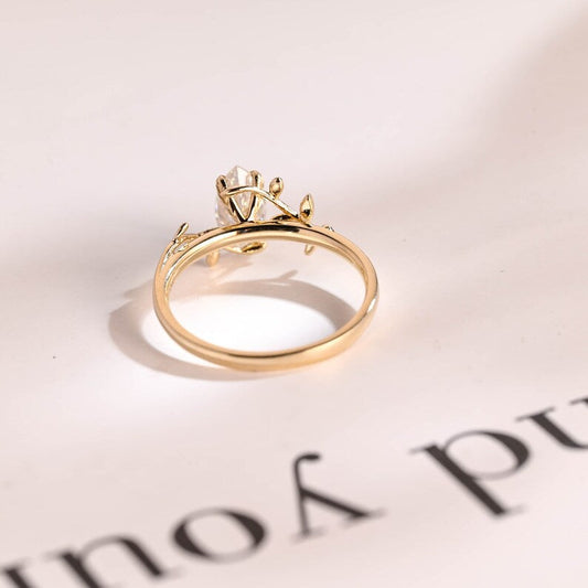 2.0 CT Marquise Solitaire Moissanite Engagement Ring