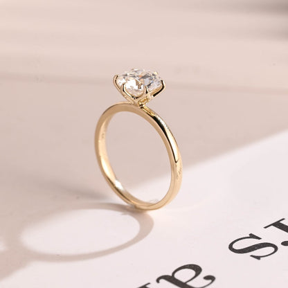 1.5 CT Round Solitaire Moissanite Engagement Ring