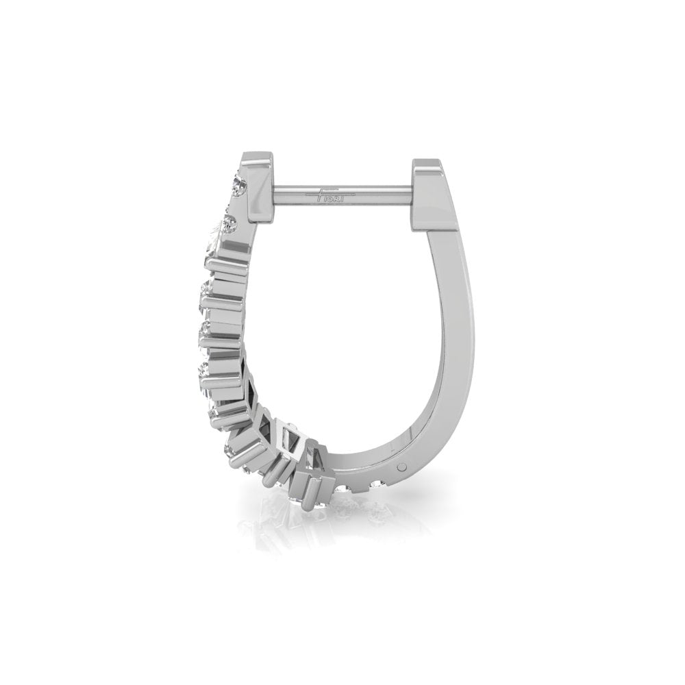 1 TCW Baguette Cut Hoop Moissanite Earrings