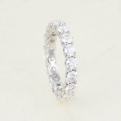 1.8 TCW Round Full Eternity Moissanite Wedding Band