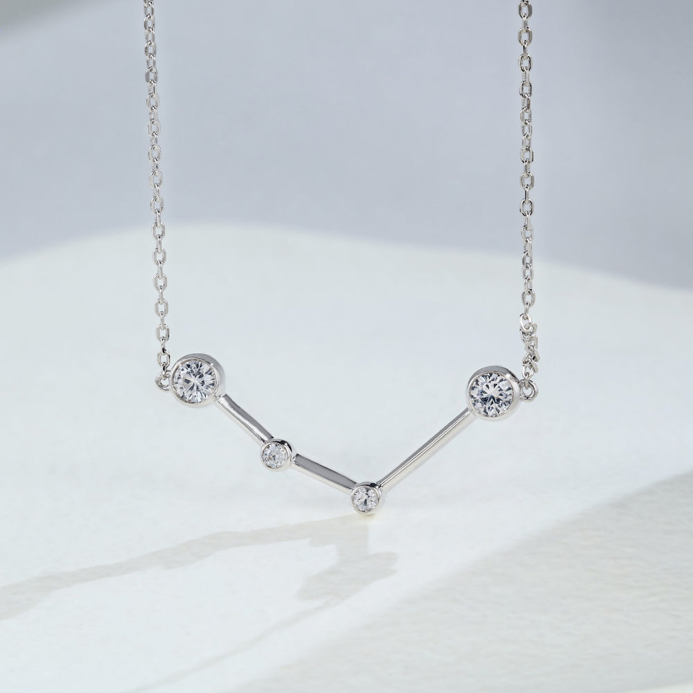 0.75 CT Round Shaped Moissanite Necklace