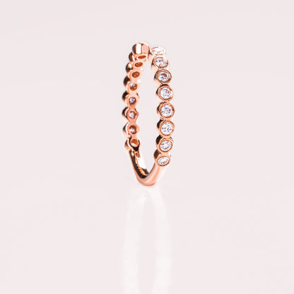 0.23 TCW Round Open & Bezel Moissanite Wedding Band