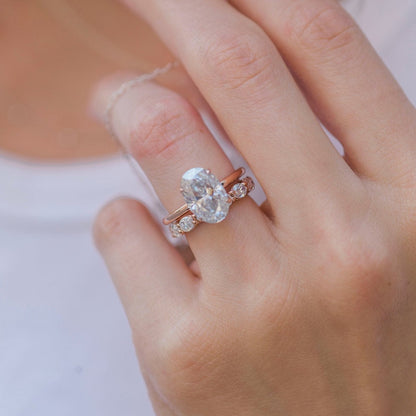 4 CT Oval Solitaire Moissanite Engagement Ring