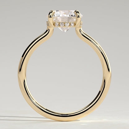 2 CT Round Hidden Halo Moissanite Engagement Ring