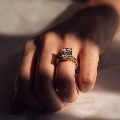 0.72 TCW Round Half Eternity Moissanite Wedding Band