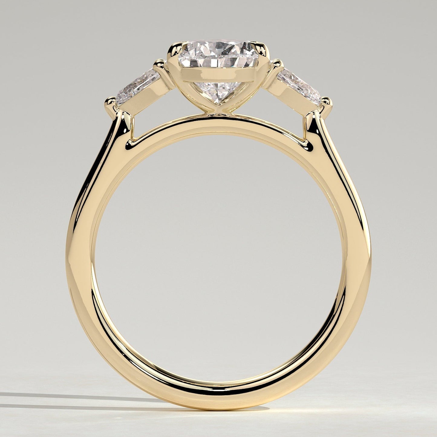 2 CT Pear Trilogy Three Stone Moissanite Engagement Ring