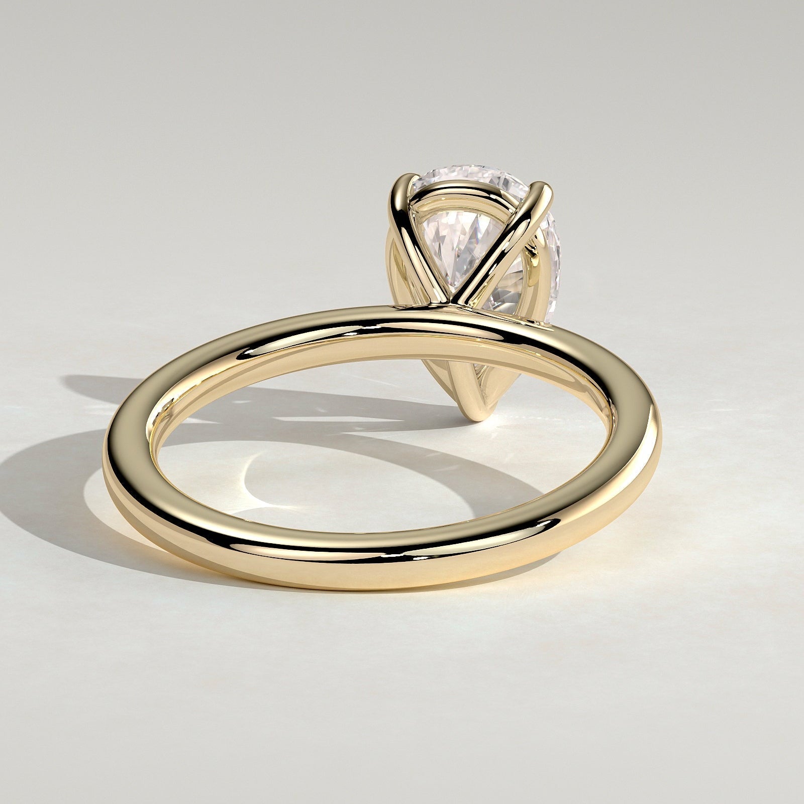 2 CT Pear Solitaire Moissanite Engagement Ring