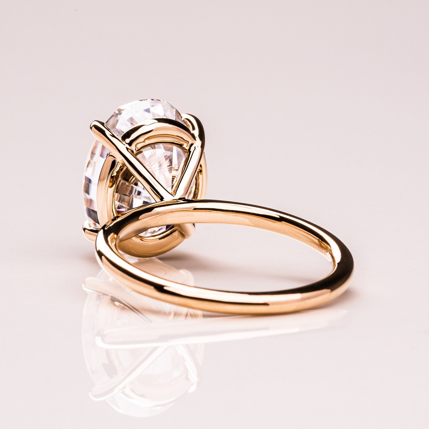 5.18 CT Oval Solitaire Moissanite Engagement Ring