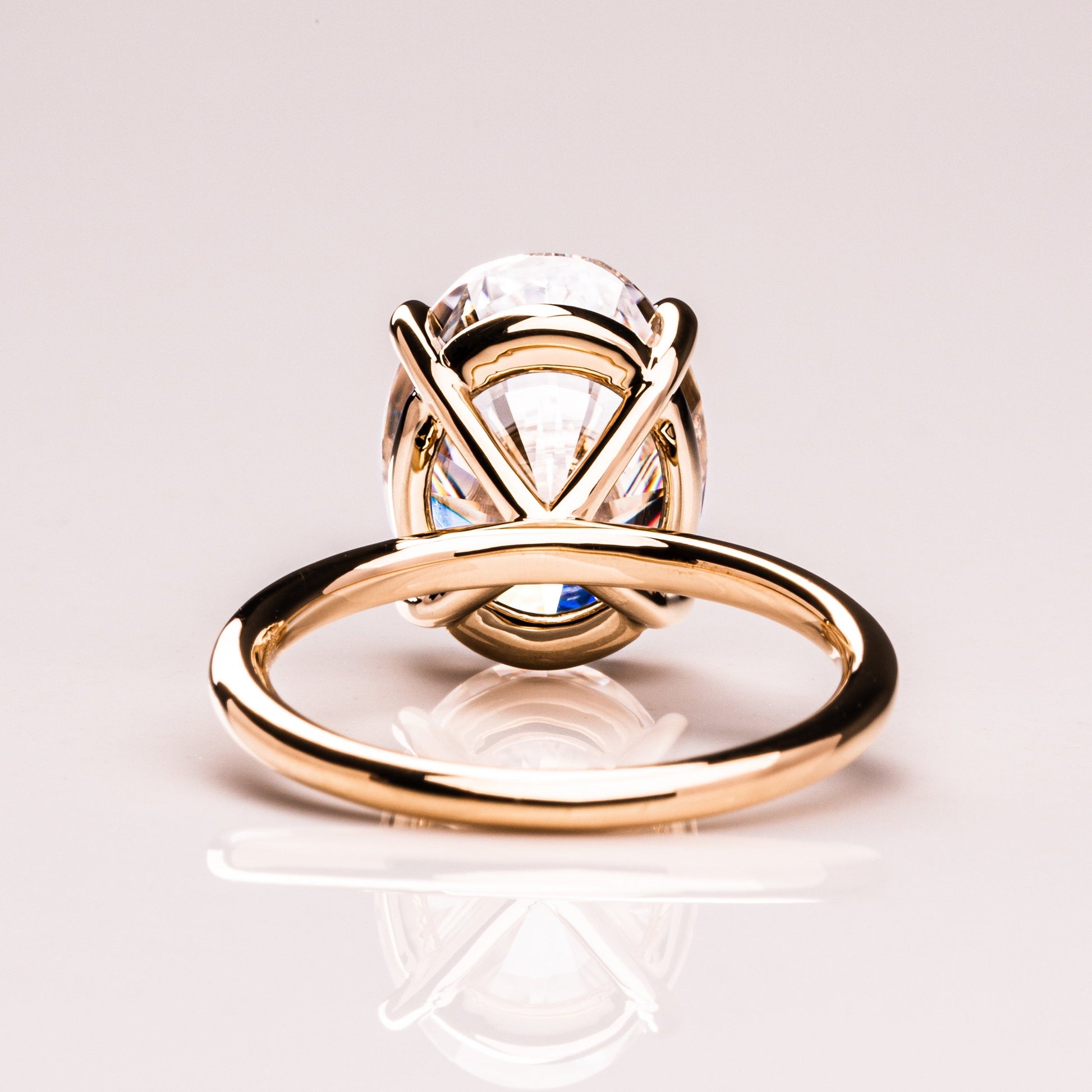 5.18 CT Oval Solitaire Moissanite Engagement Ring