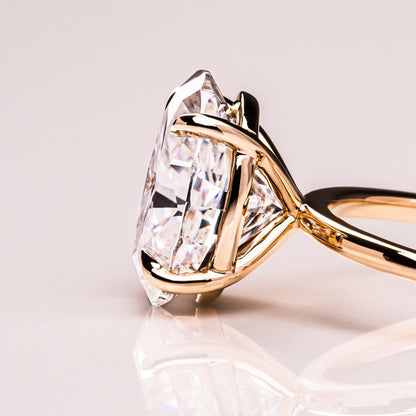 5.18 CT Oval Solitaire Moissanite Engagement Ring