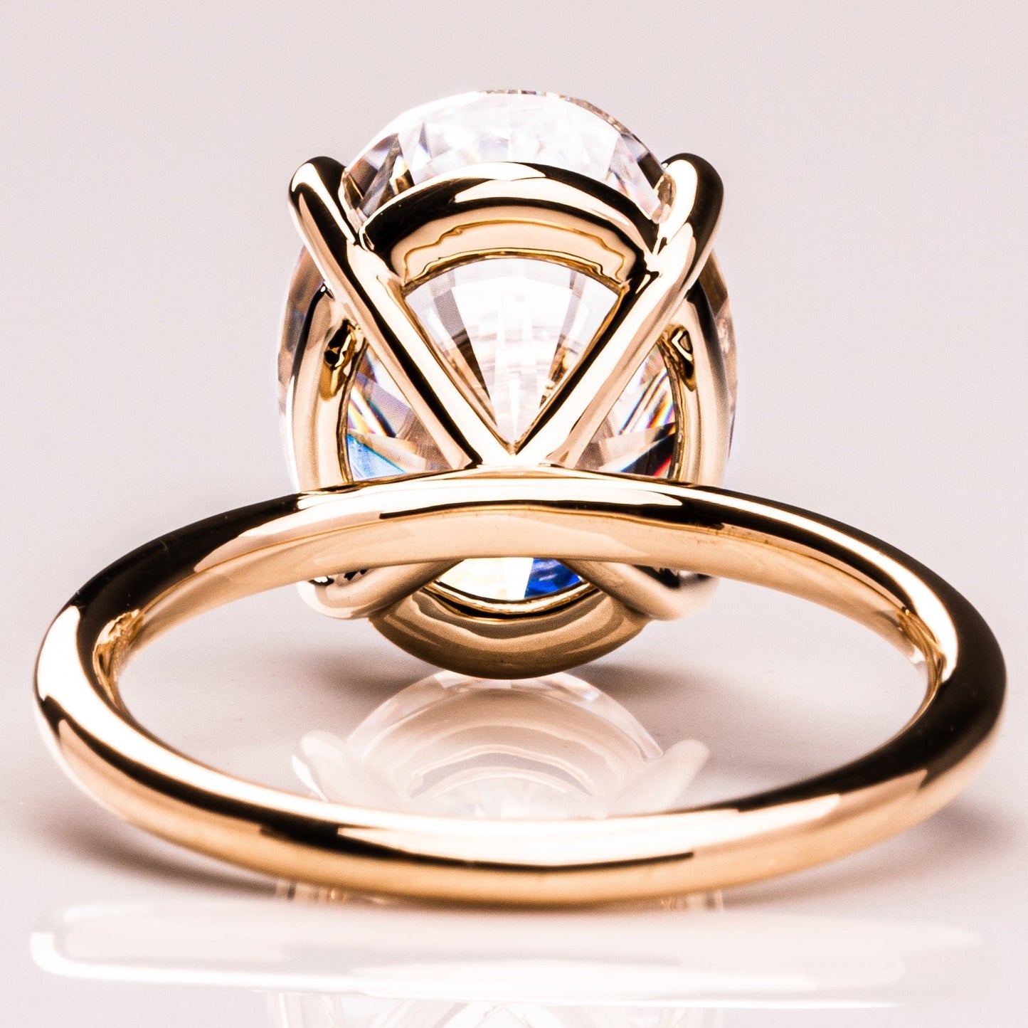 5.18 CT Oval Solitaire Moissanite Engagement Ring